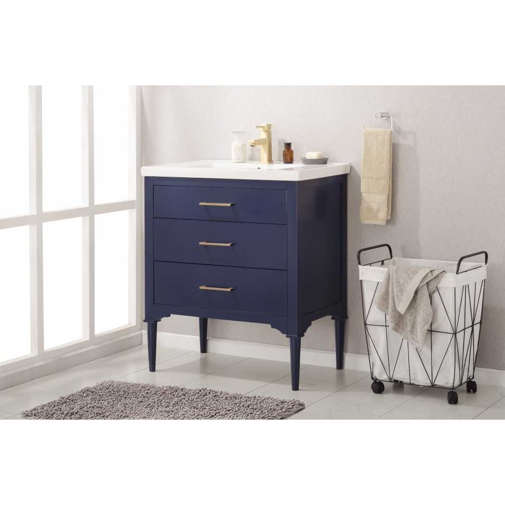 Mason 30" Single Sink Vanity In Blue