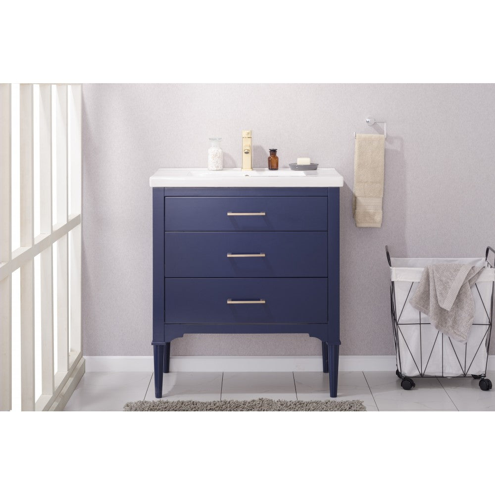 Mason 30" Single Sink Vanity In Blue