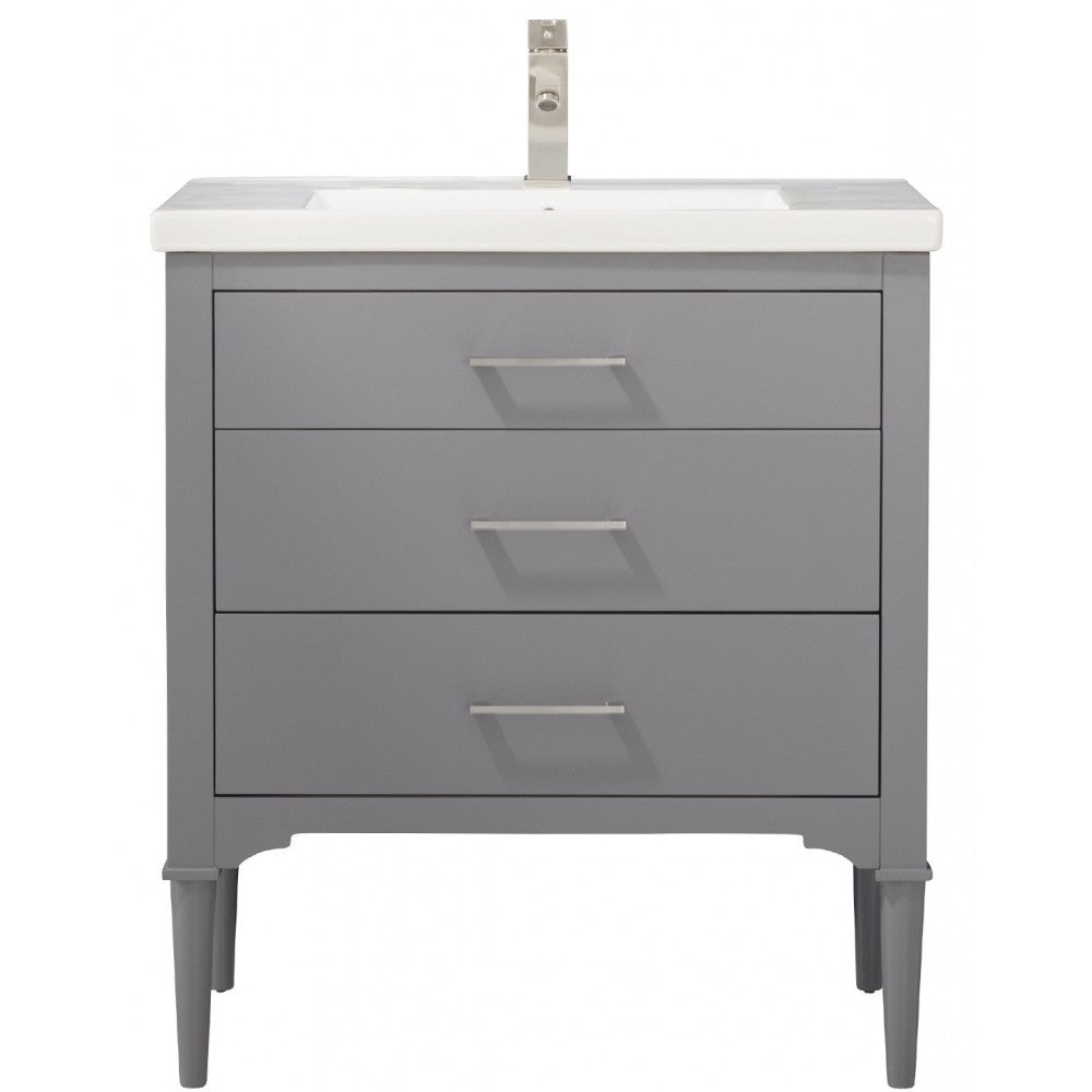 Mason 30" Single Sink Vanity In Gray