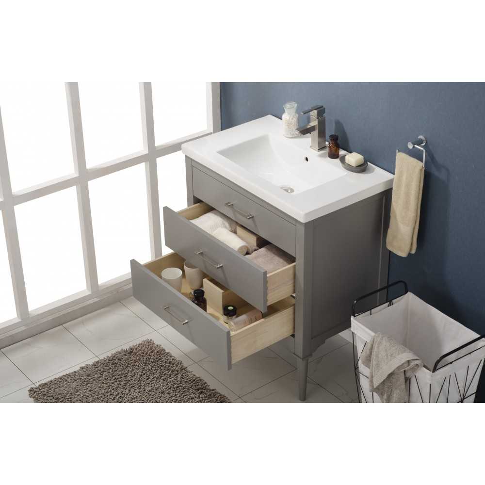 Mason 30" Single Sink Vanity In Gray