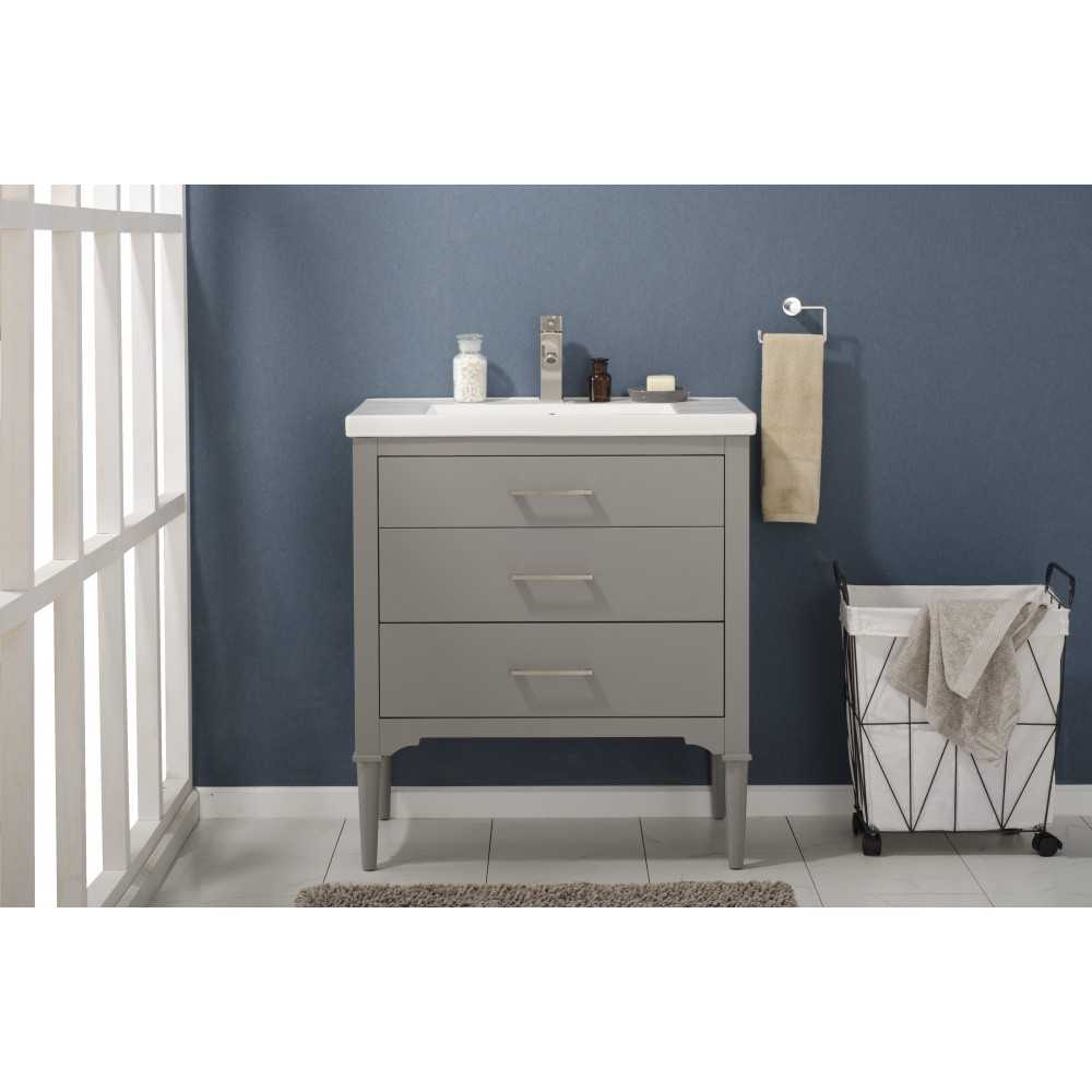 Mason 30" Single Sink Vanity In Gray