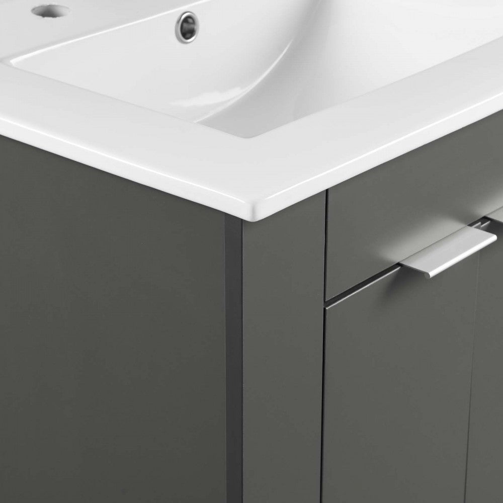 Maybelle 24" Bathroom Vanity, Gray White