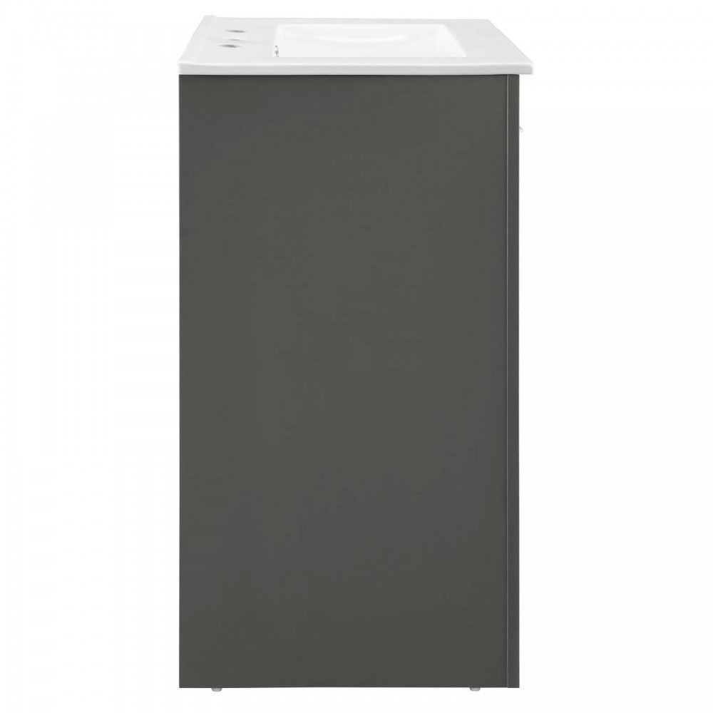 Maybelle 24" Bathroom Vanity, Gray White