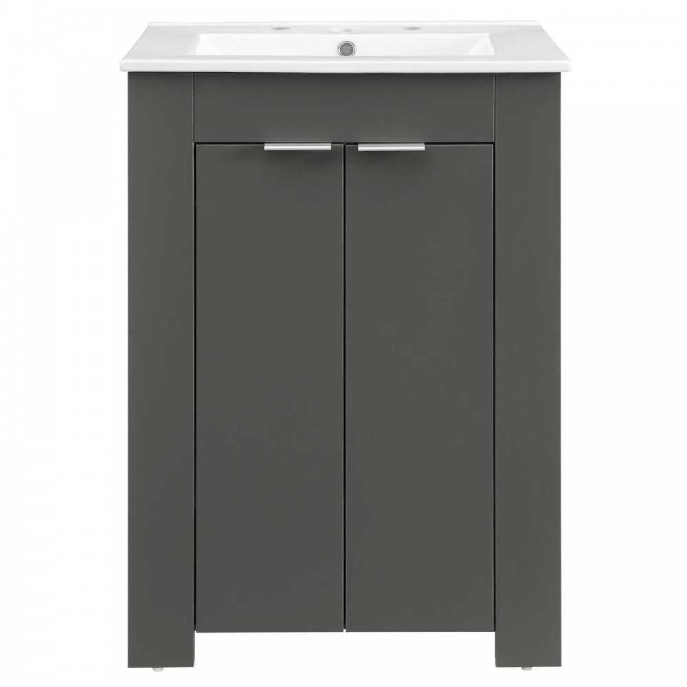 Maybelle 24" Bathroom Vanity, Gray White