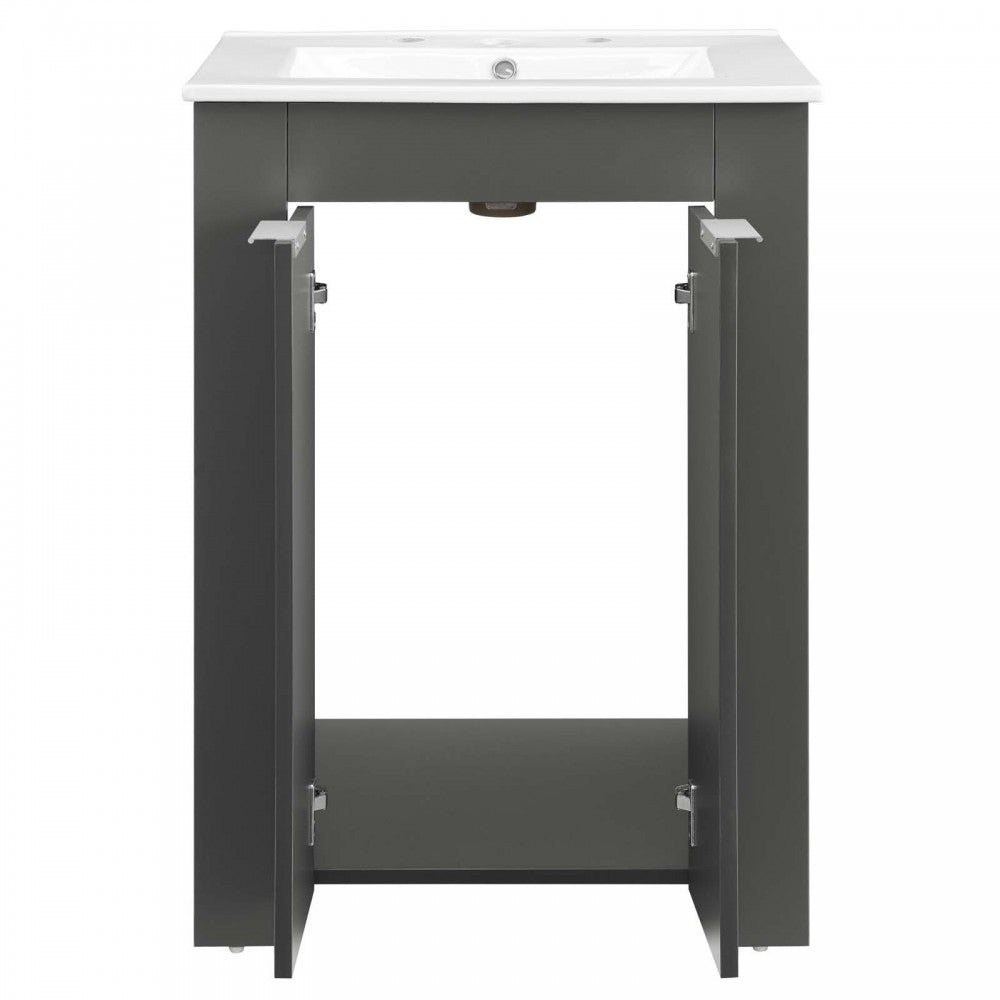 Maybelle 24" Bathroom Vanity, Gray White