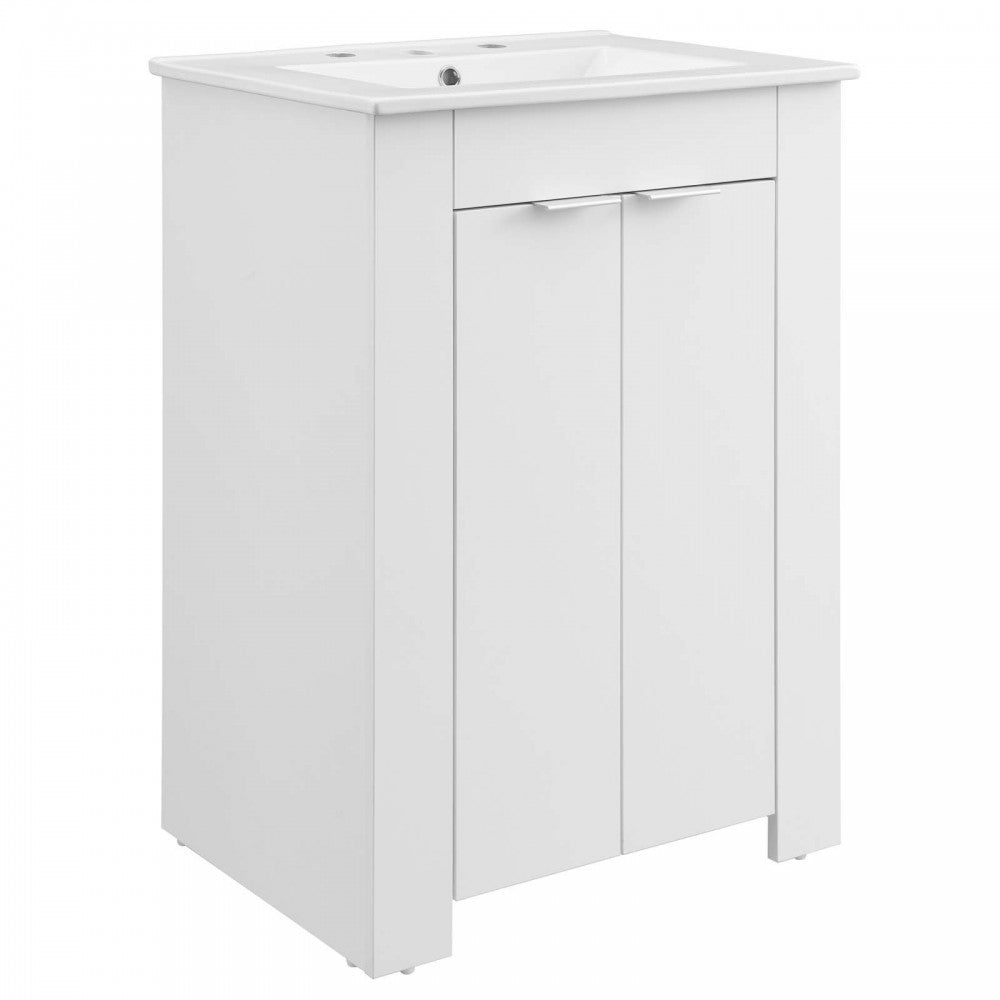 Maybelle 24" Bathroom Vanity, White White