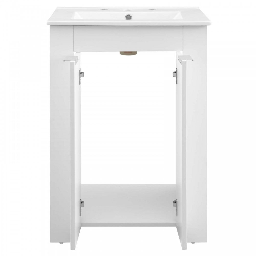 Maybelle 24" Bathroom Vanity, White White