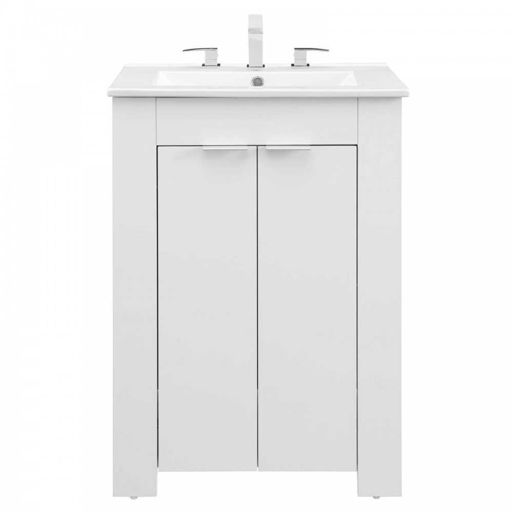 Maybelle 24" Bathroom Vanity, White White
