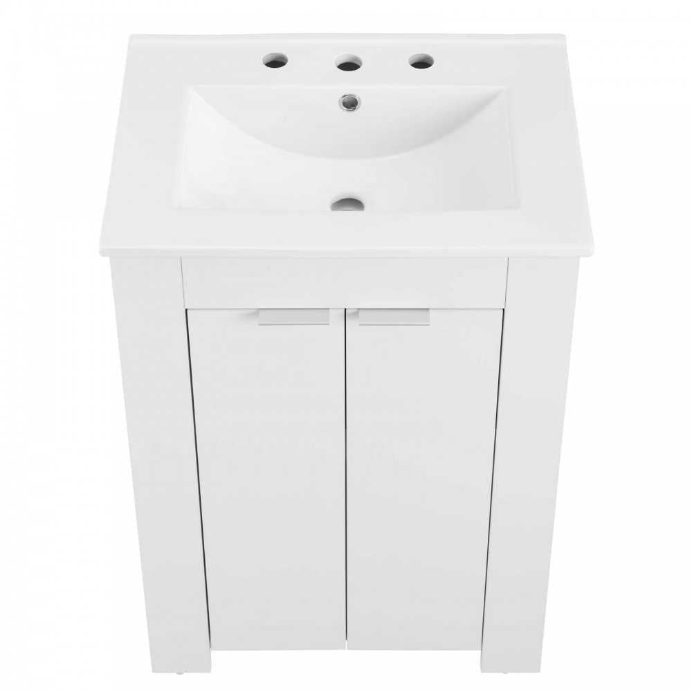 Maybelle 24" Bathroom Vanity, White White