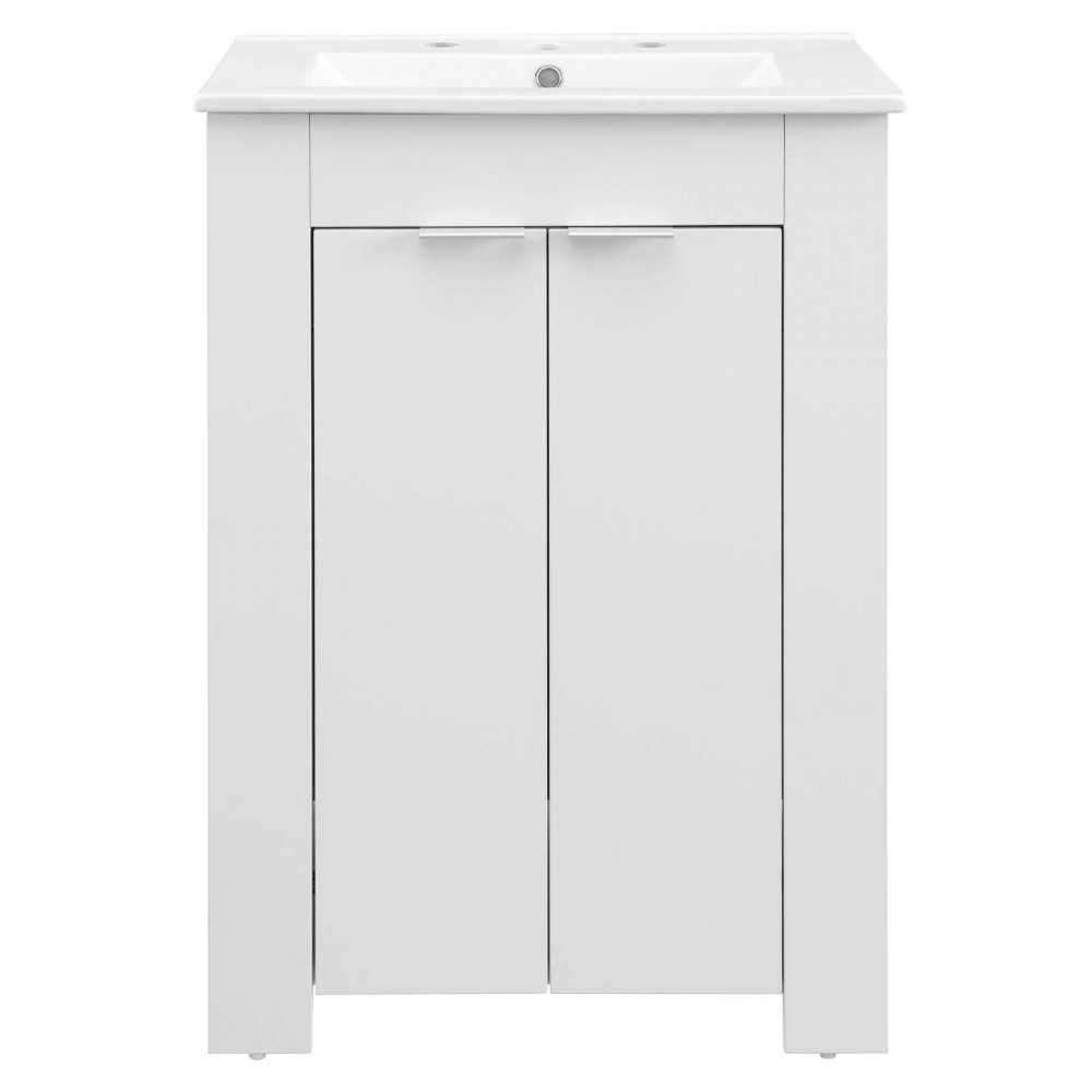 Maybelle 24" Bathroom Vanity, White White