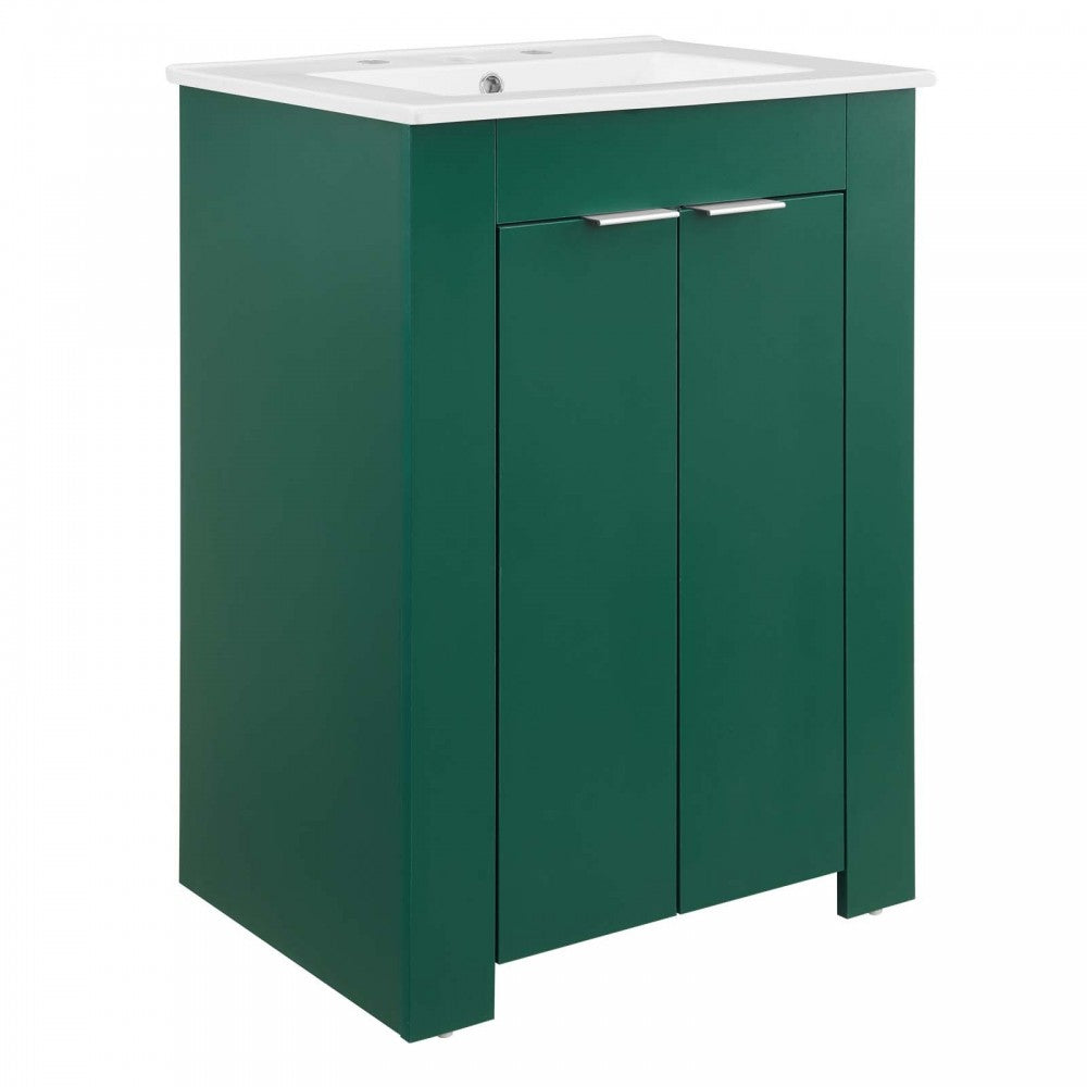 Maybelle 24" Bathroom Vanity, Green White