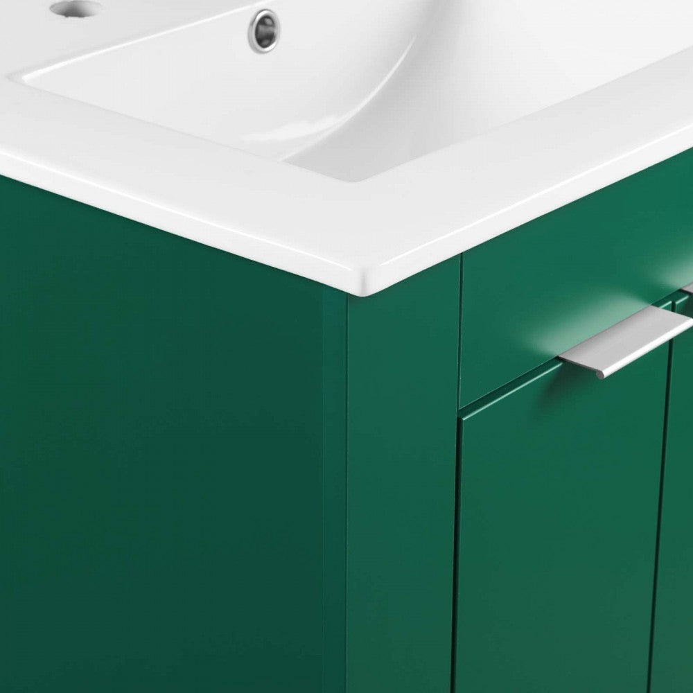 Maybelle 24" Bathroom Vanity, Green White