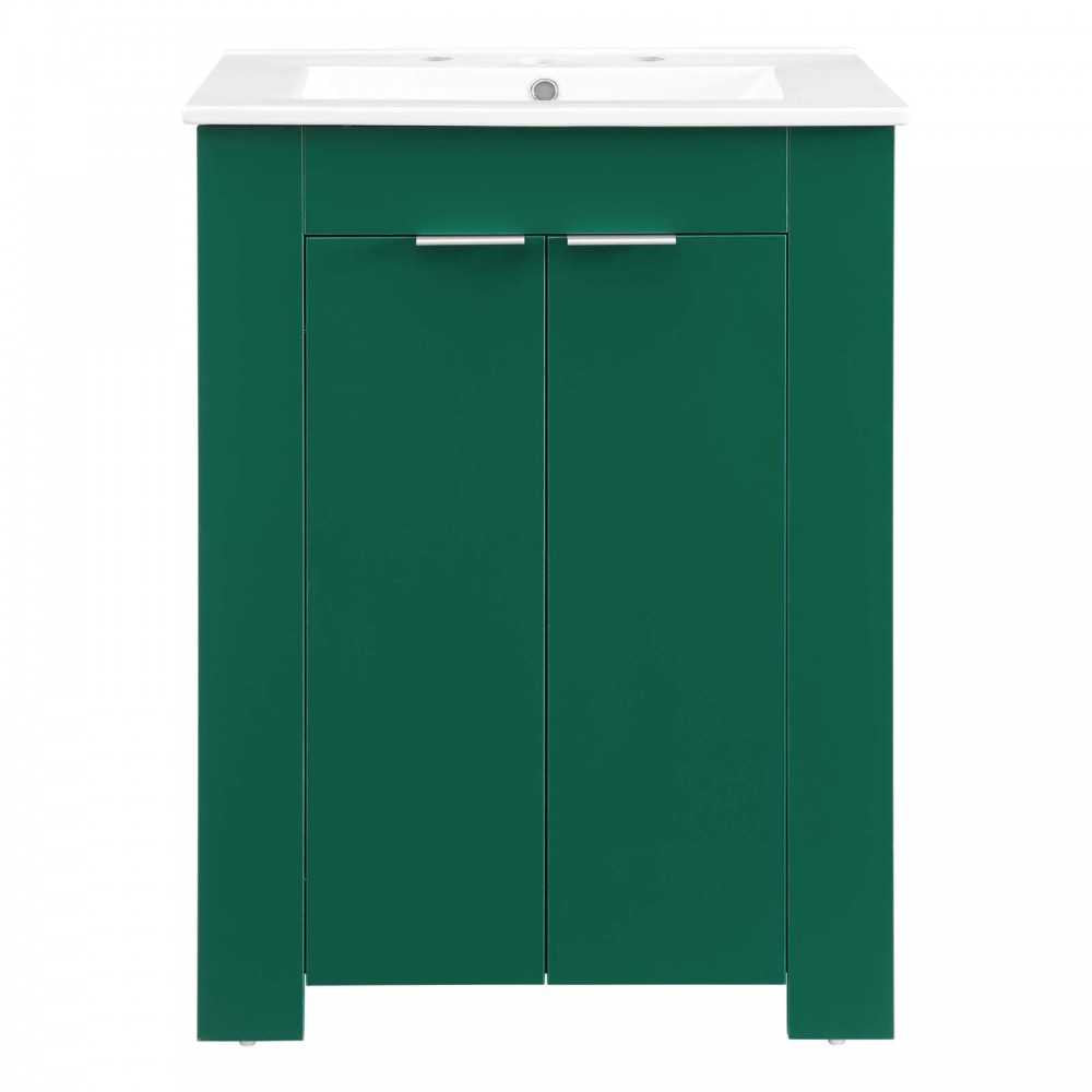 Maybelle 24" Bathroom Vanity, Green White