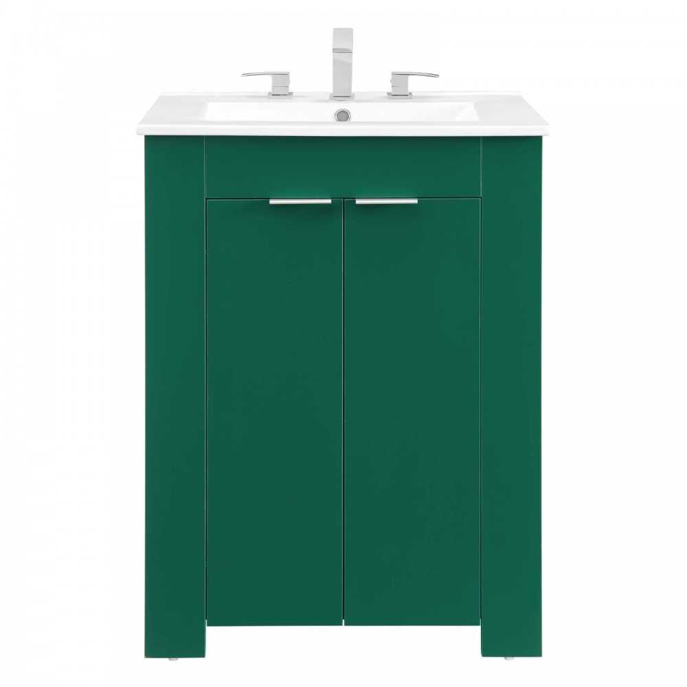 Maybelle 24" Bathroom Vanity, Green White