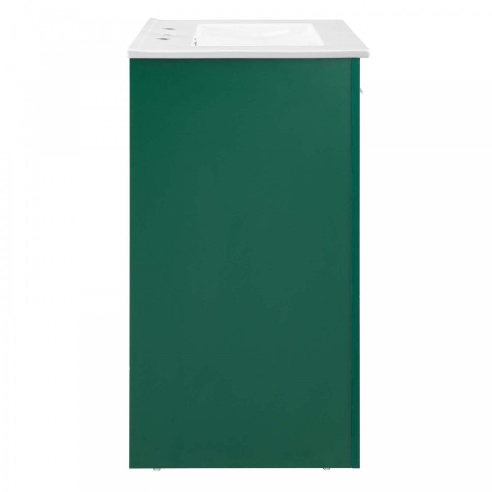 Maybelle 24" Bathroom Vanity, Green White