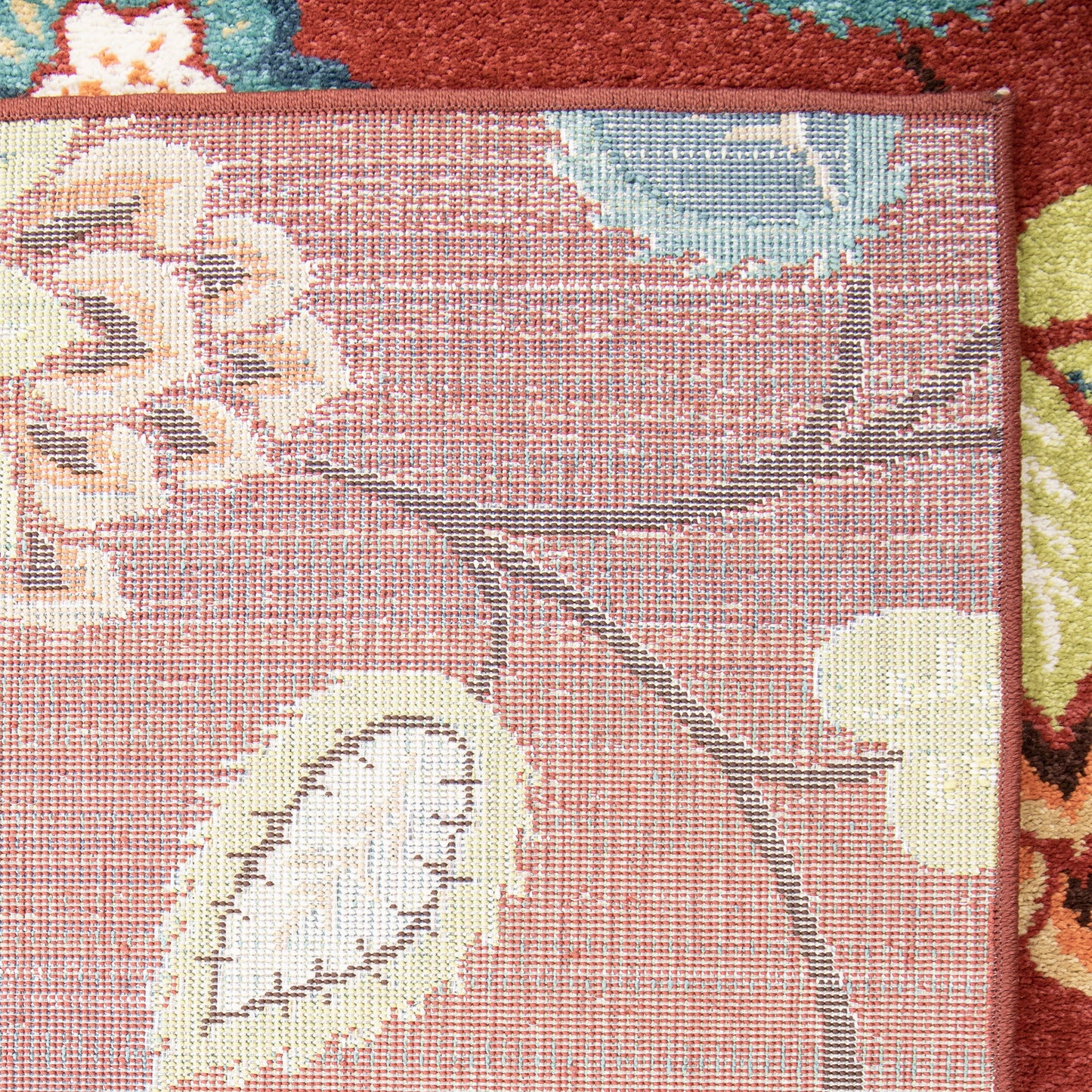 Orian Veranda Garden Chintz Red 62"X90"