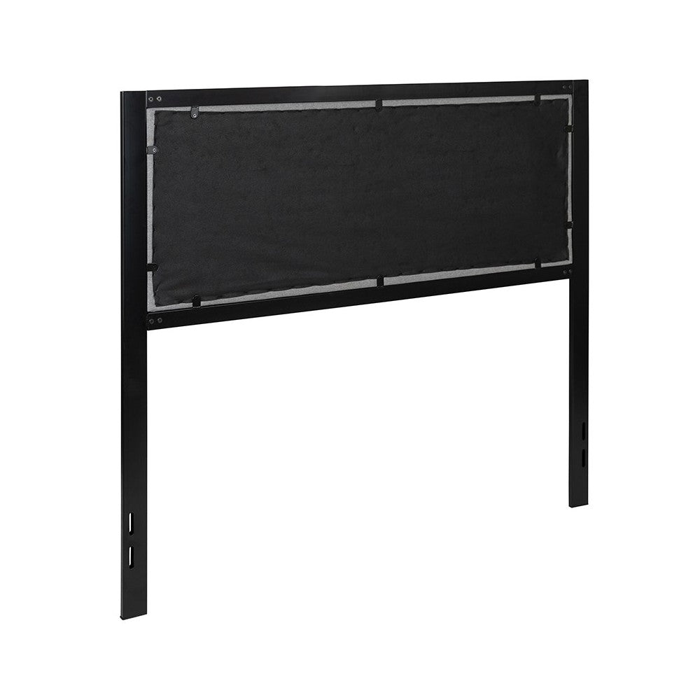 Melbourne Metal Upholstered Full Size Headboard in Light Gray Fabric