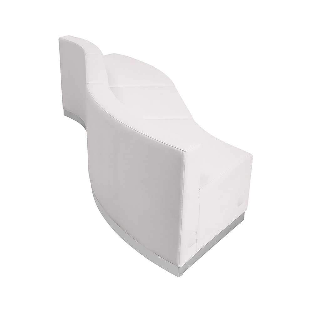 Melrose White LeatherSoft Reception Configuration, 3 Pieces