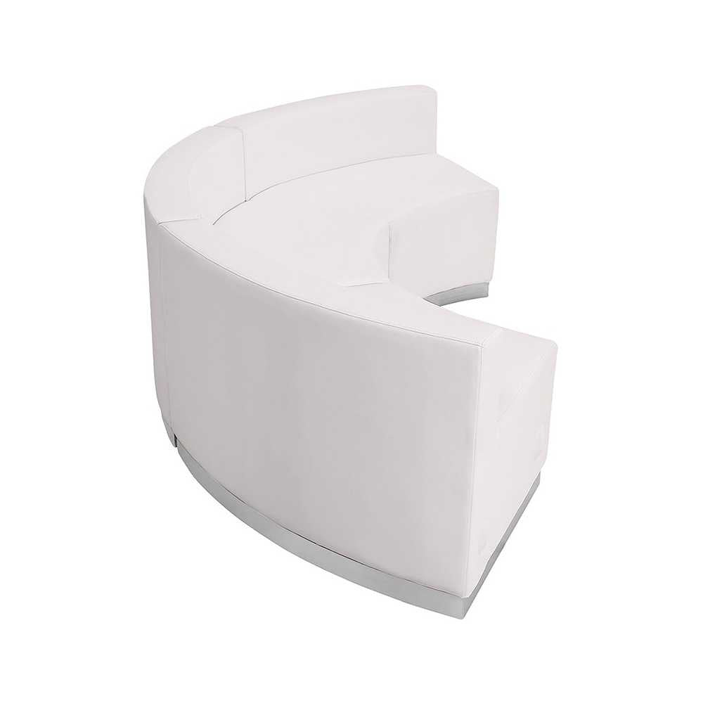 Melrose White LeatherSoft Reception Configuration, 3 Pieces