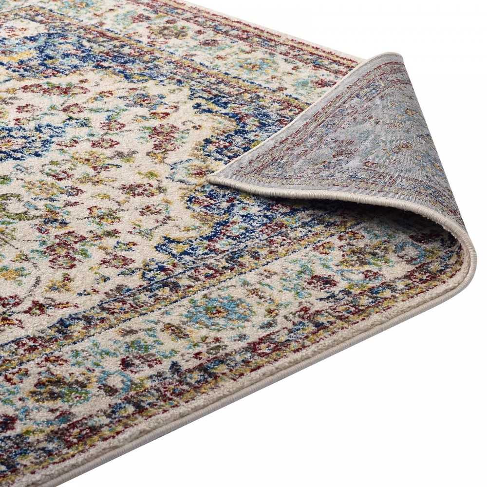 Meryam Distressed Persian Medallion 5x8 Area Rug