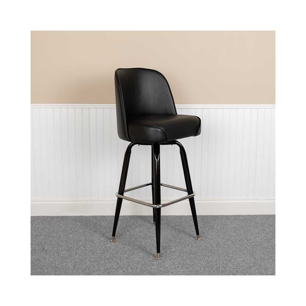 Metal Barstool with Swivel Bucket Seat