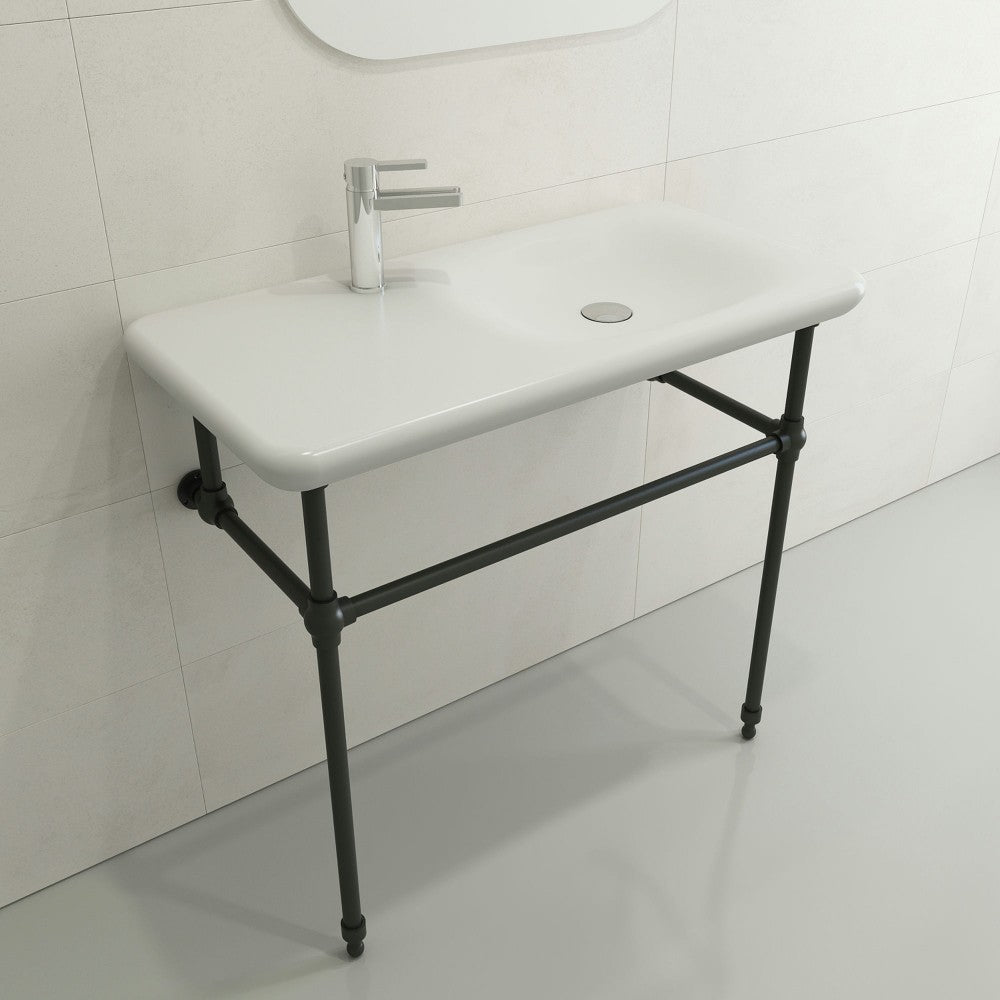 Metal Console Leg Set in Matte Black