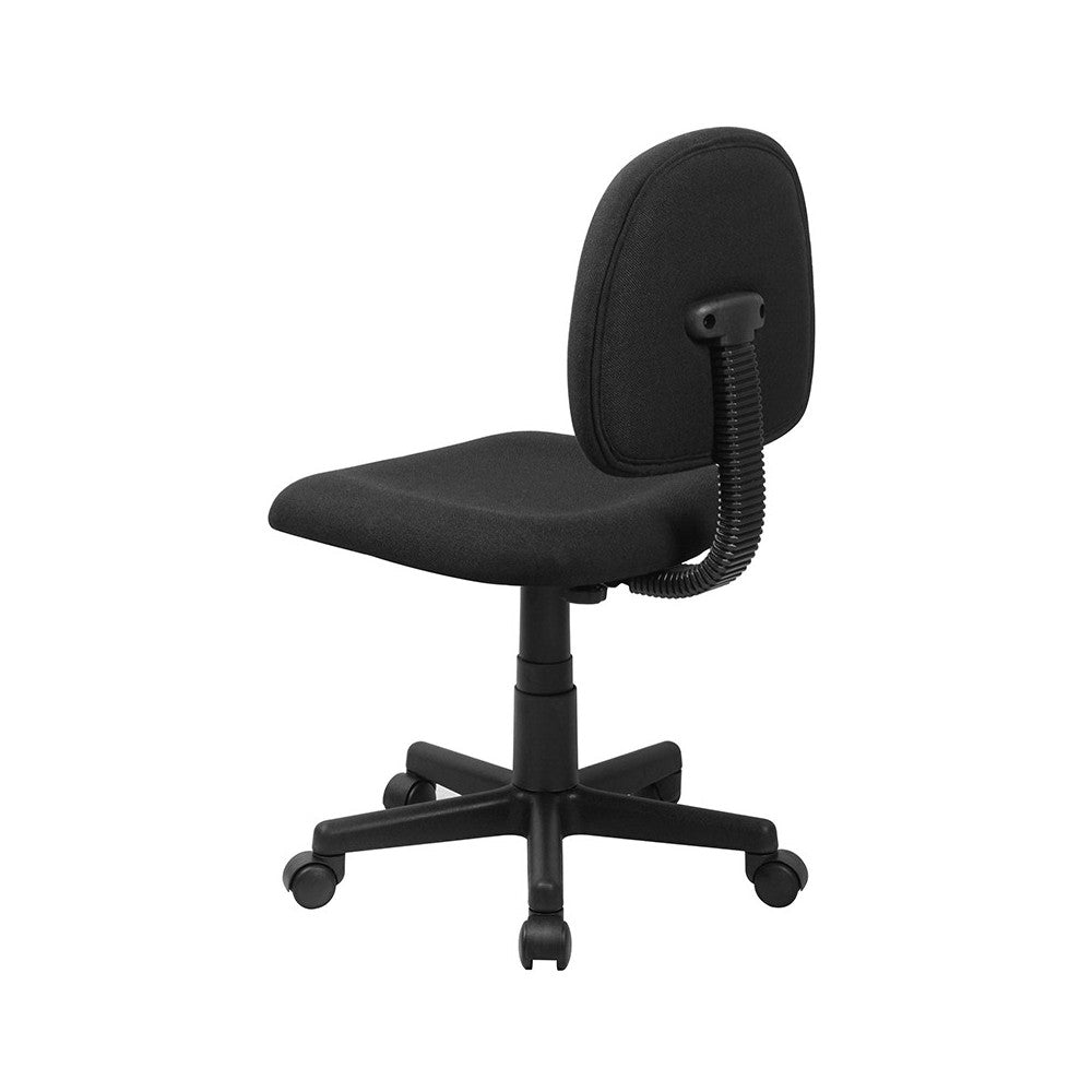 Mid-Back Black Fabric Swivel Task Office Chair