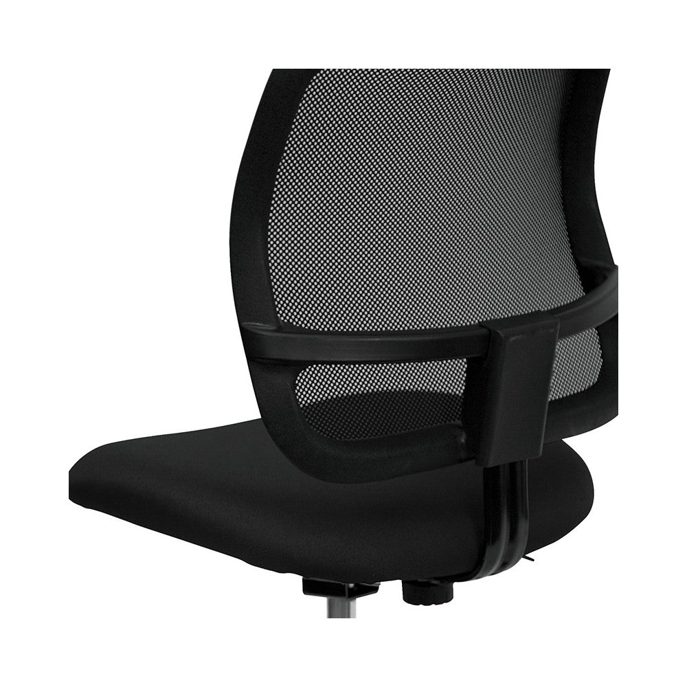 Mid-Back Black Mesh Drafting Chair