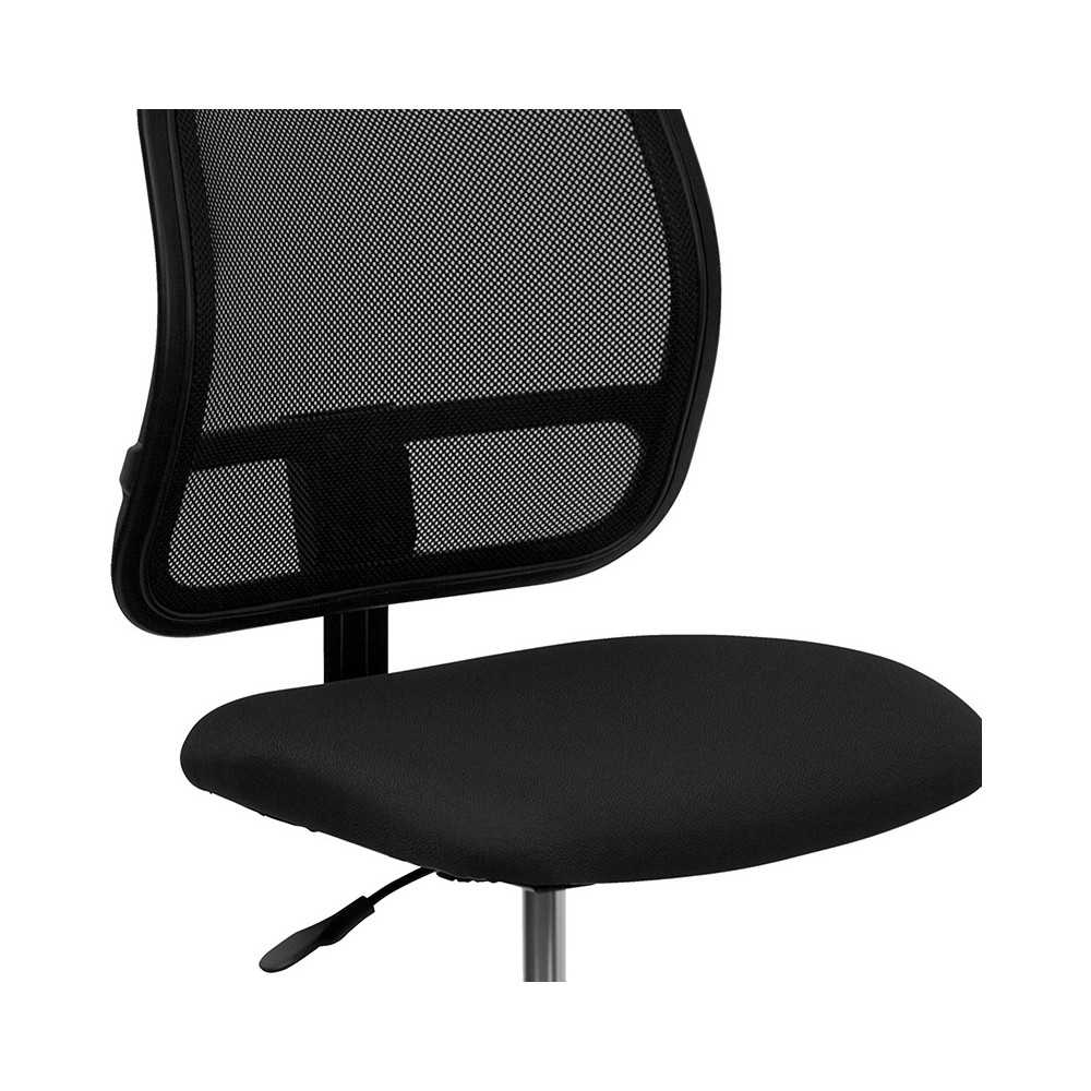 Mid-Back Black Mesh Drafting Chair