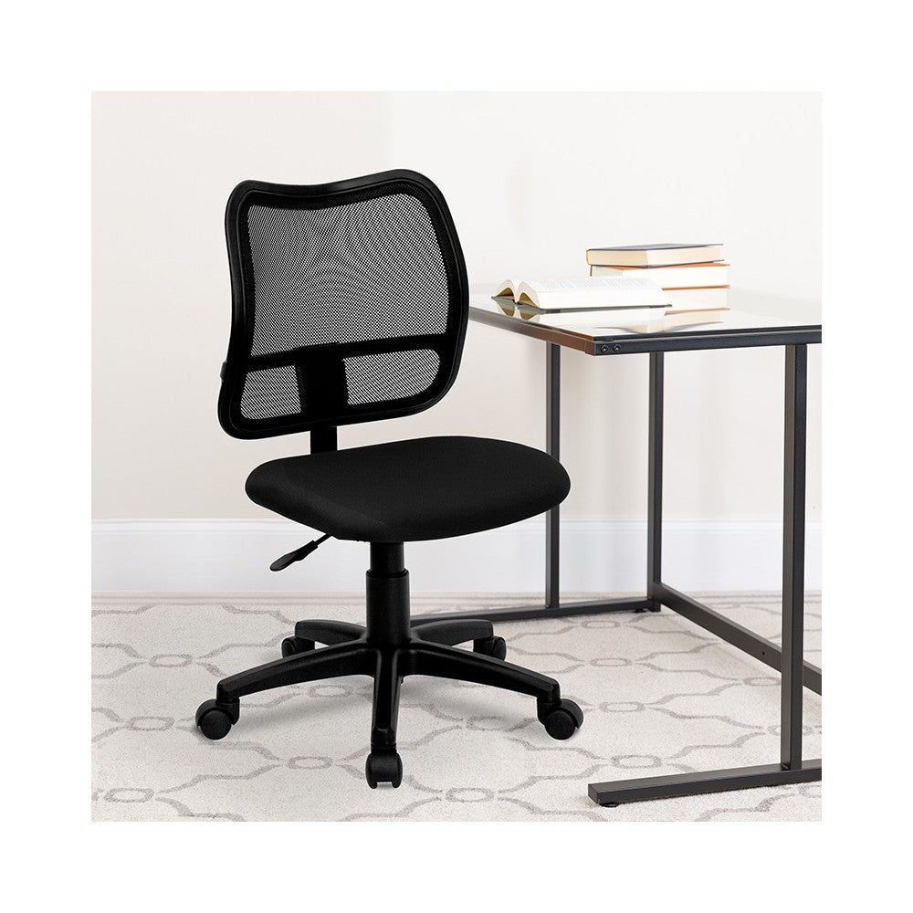 Mid-Back Black Mesh Swivel Task Office Chair