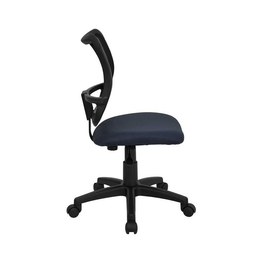 Mid-Back Navy Blue Mesh Swivel Task Office Chair