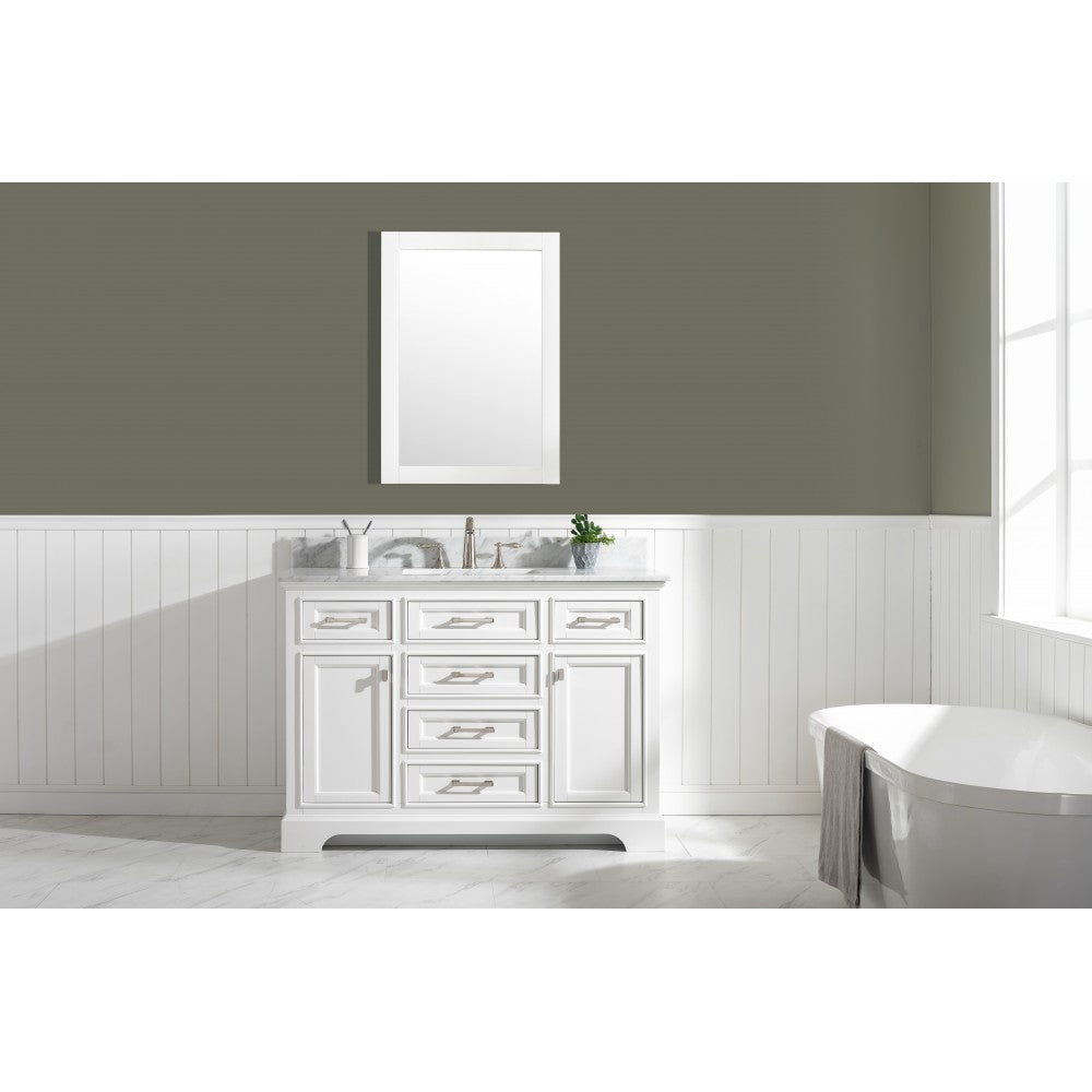 Milano 48" Single Sink Vanity in White