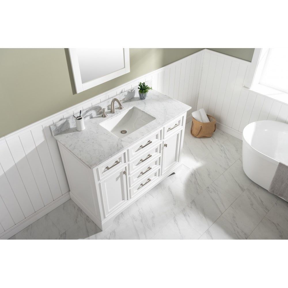 Milano 48" Single Sink Vanity in White