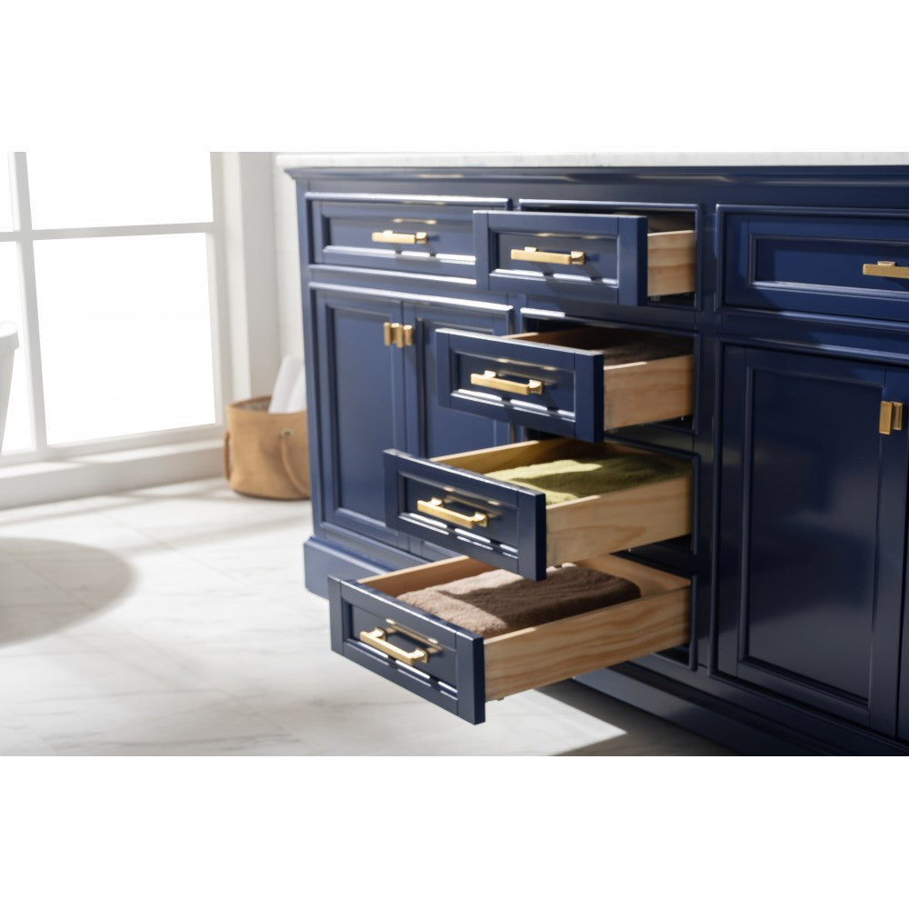 Milano 72" Double Sink Vanity in Blue