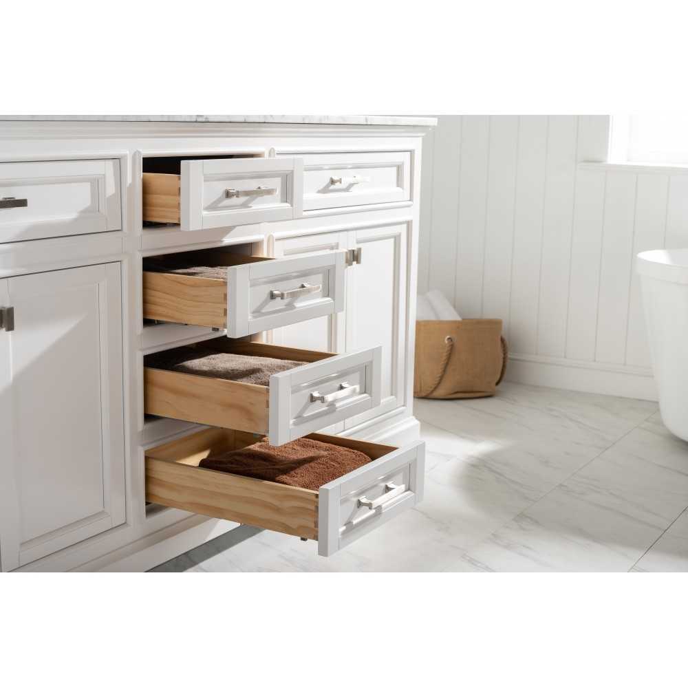 Milano 72" Double Sink Vanity in White