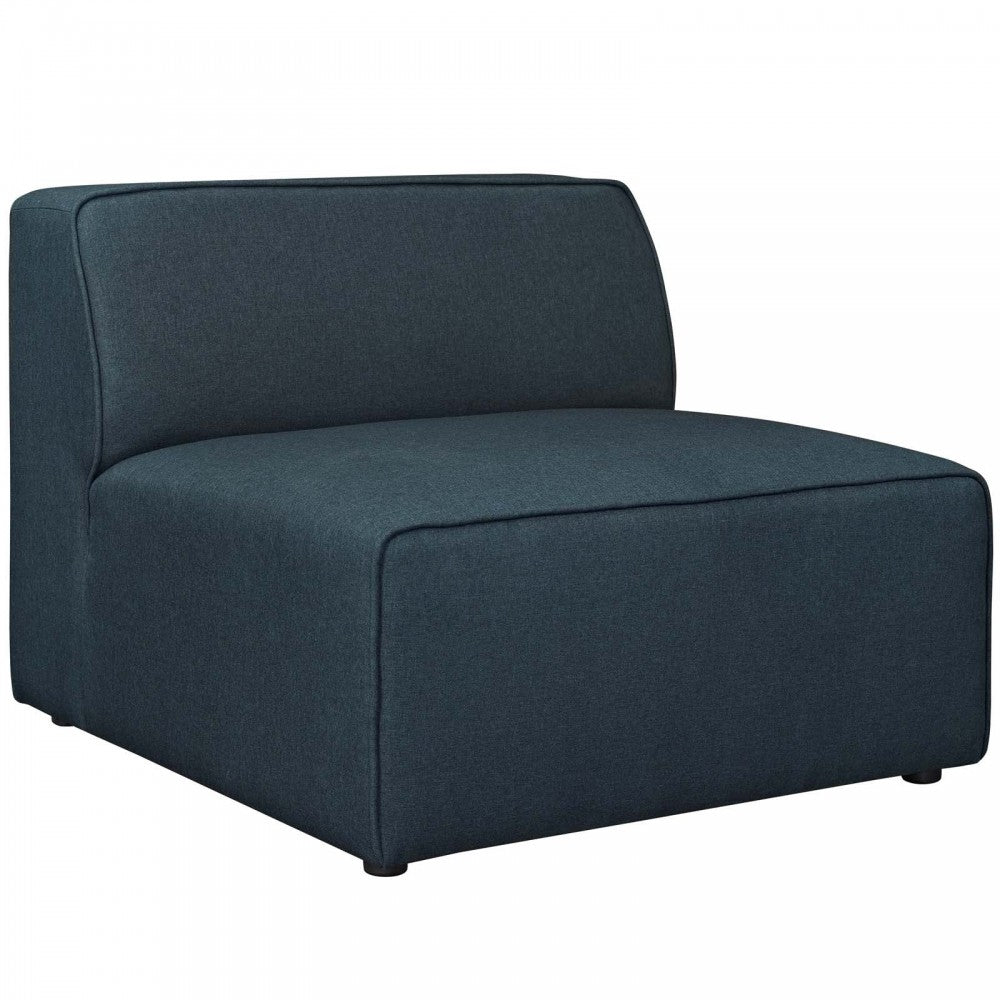 Mingle 7 Piece Upholstered Fabric Sectional Sofa Set, Blue, EEI-2837-BLU