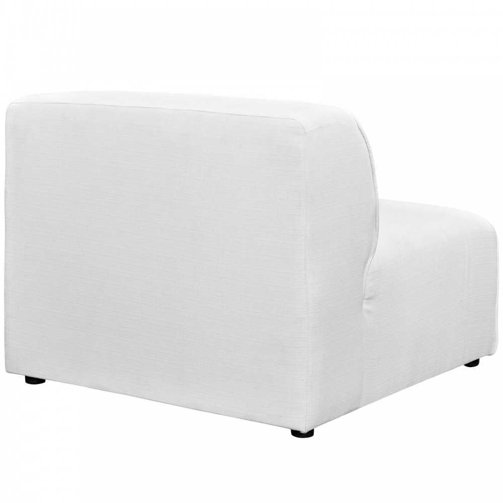 Mingle Fabric Armless, White