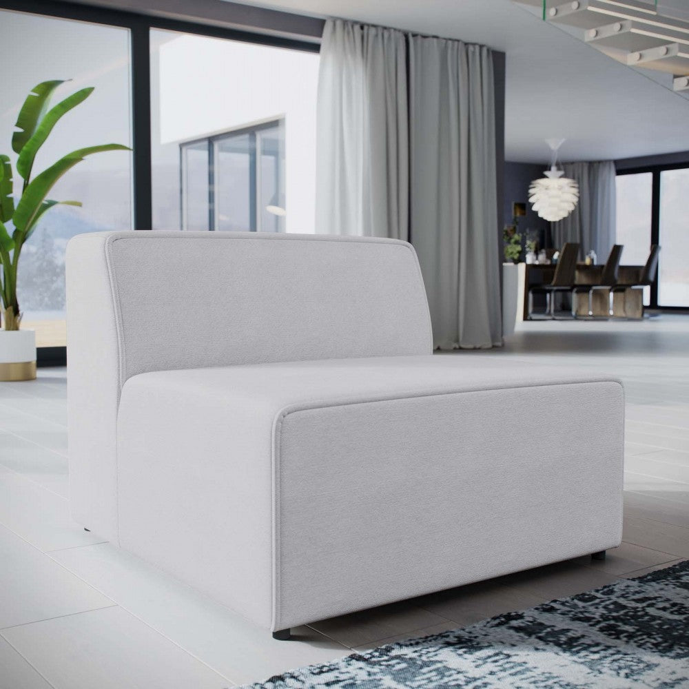 Mingle Fabric Armless, White