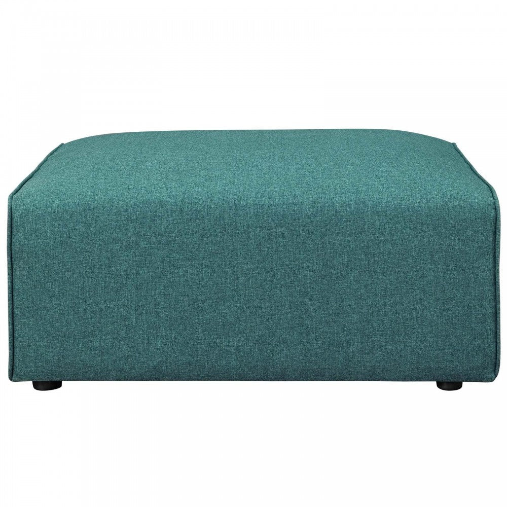 Mingle Fabric Ottoman, Teal