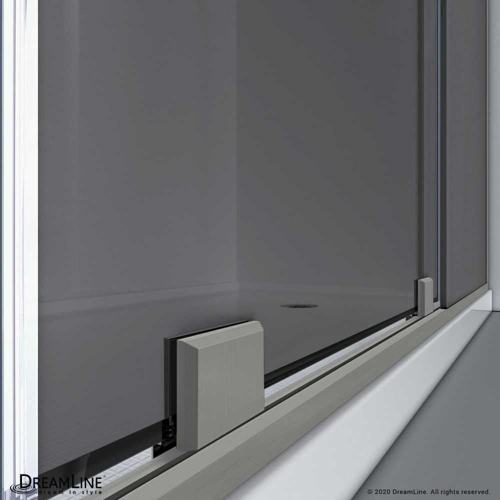 Mirage-X 56-60 in. W x 58 in. H Frameless Sliding Tub Door in Brushed Nickel