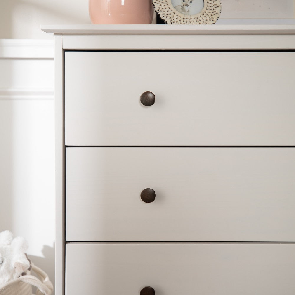 Modern 4 Drawer Dresser - White