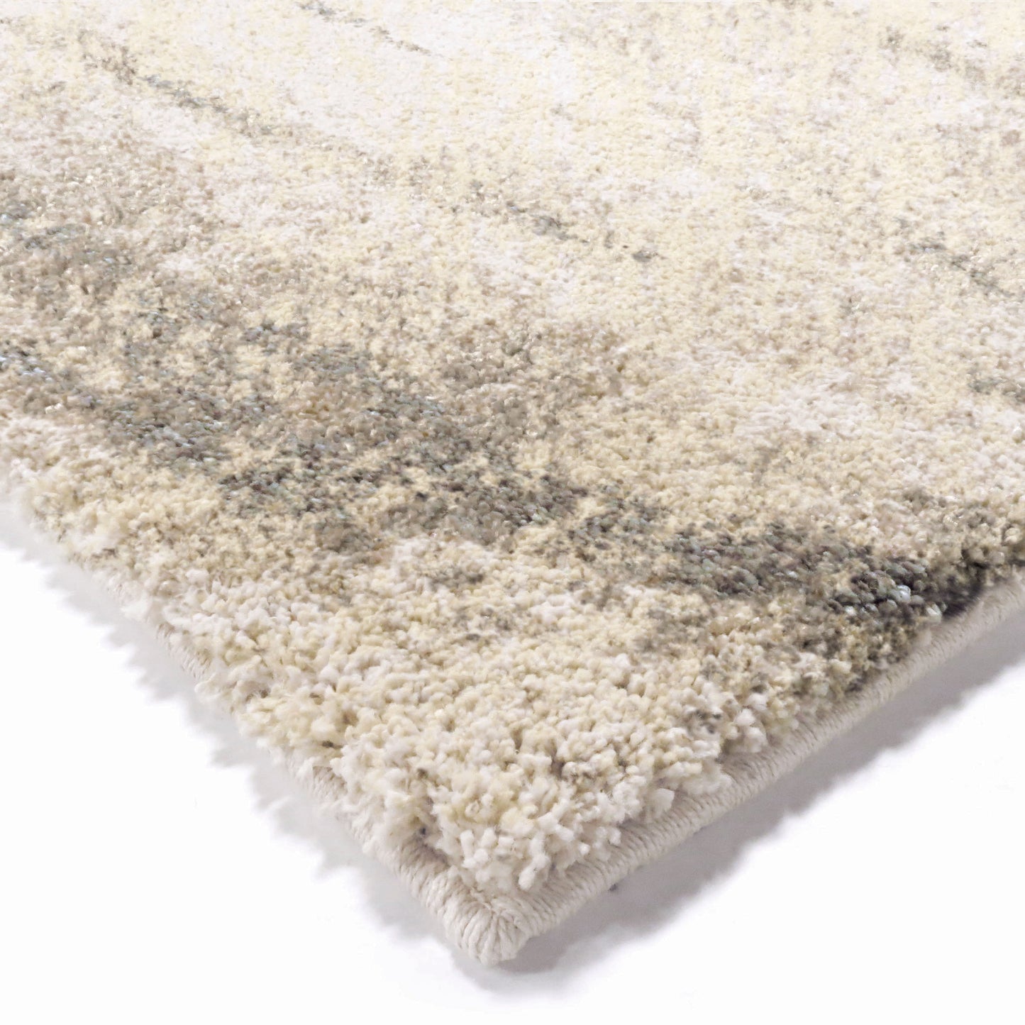 Orian Super Shag Sycamore Ivory 108"X156"