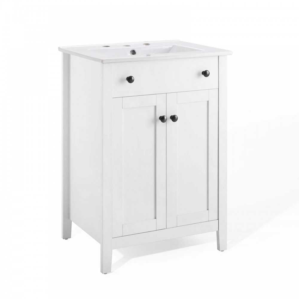 Nantucket 24" Bathroom Vanity, White White