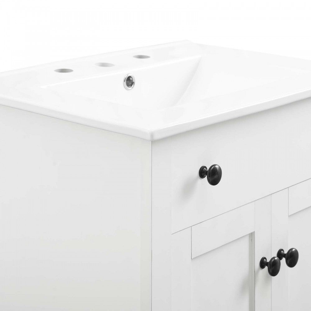 Nantucket 24" Bathroom Vanity, White White