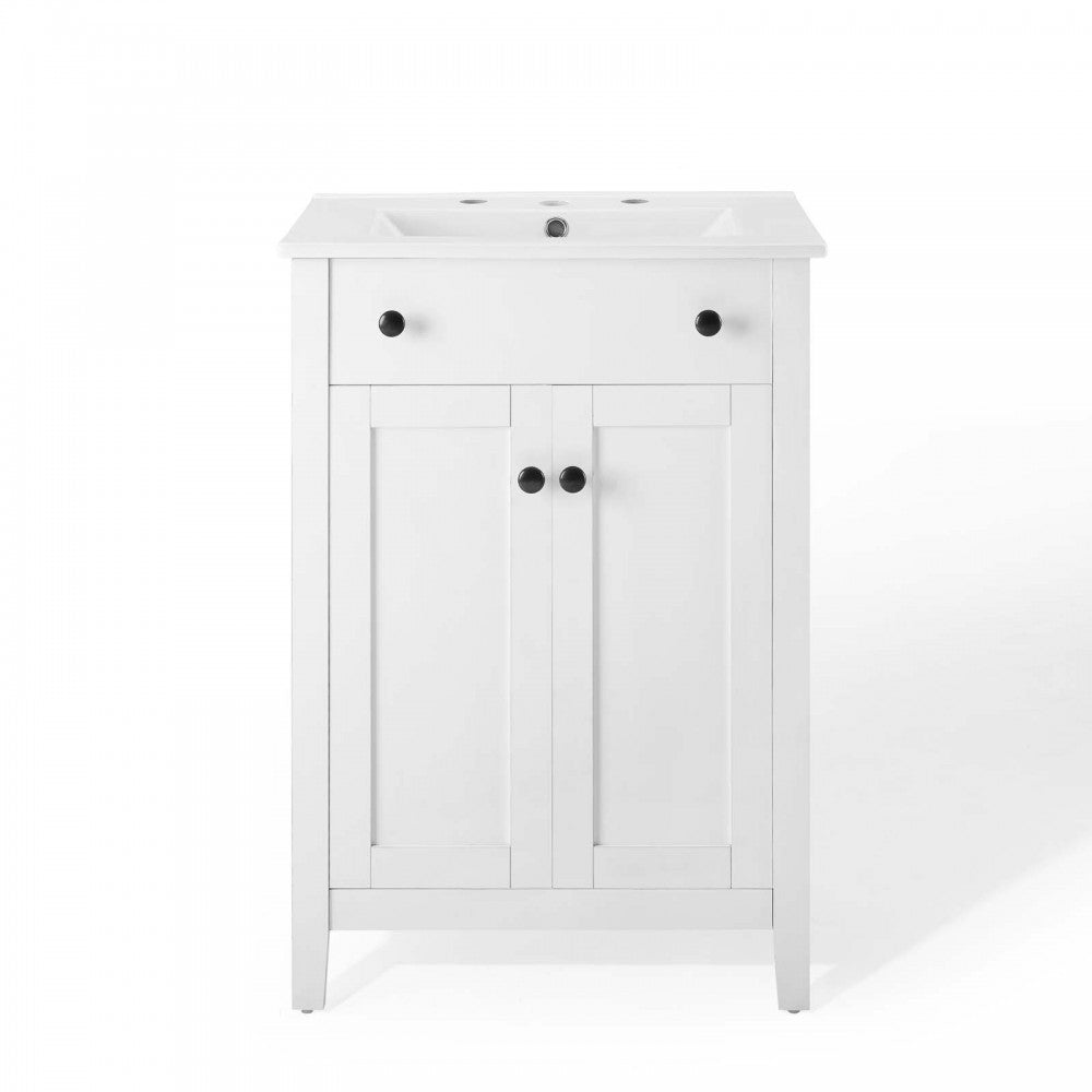 Nantucket 24" Bathroom Vanity, White White