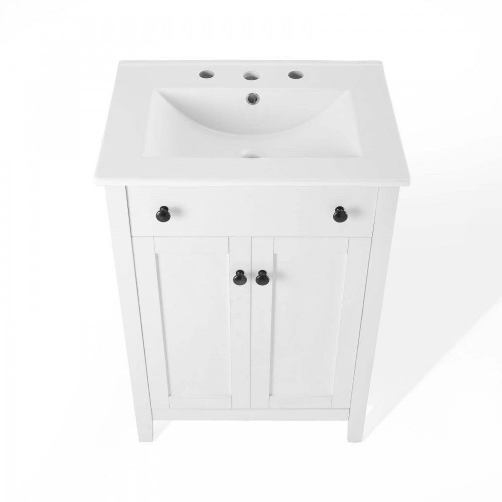Nantucket 24" Bathroom Vanity, White White