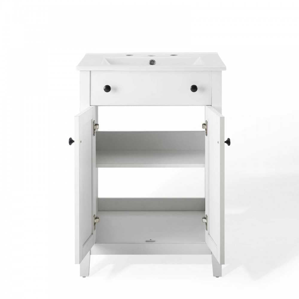 Nantucket 24" Bathroom Vanity, White White