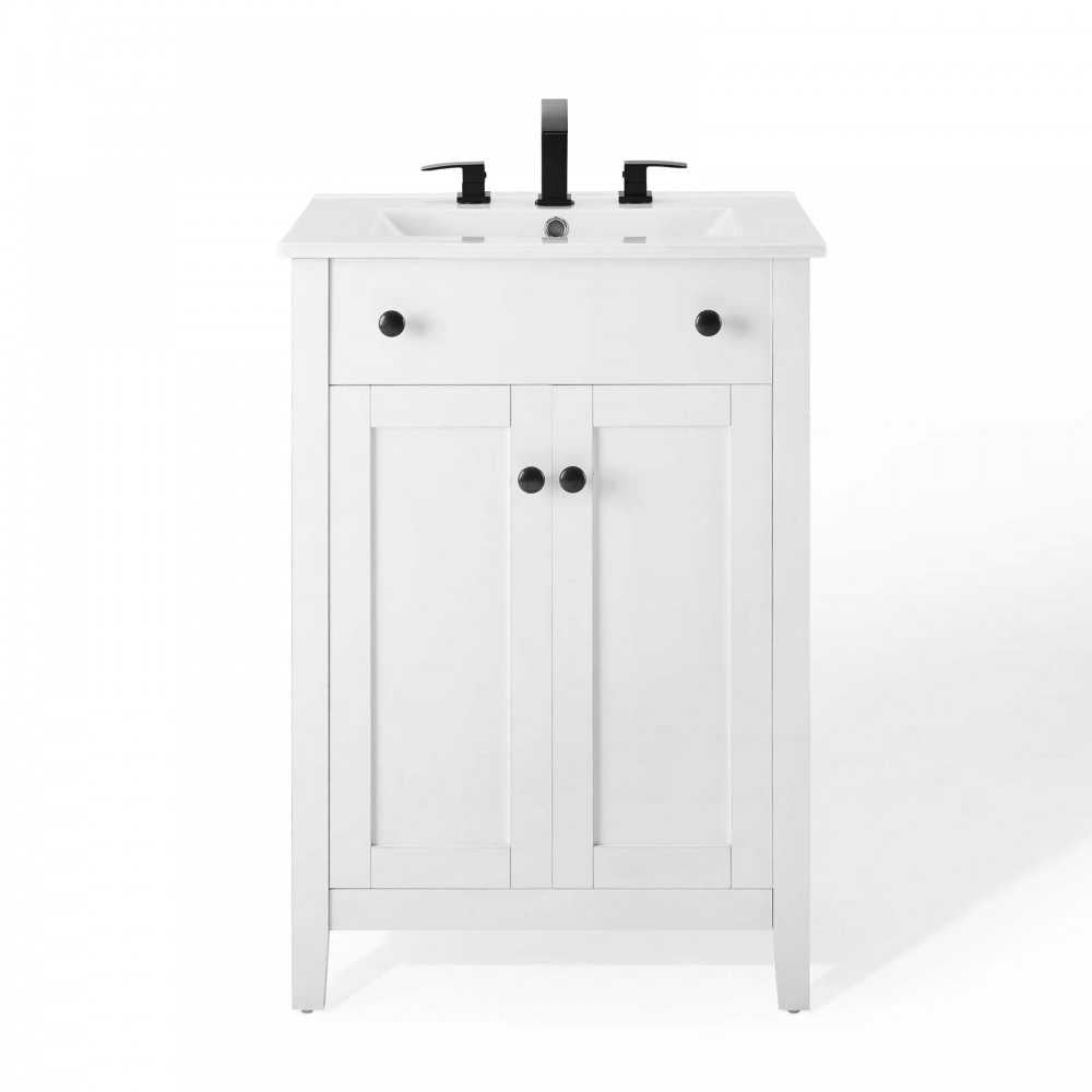 Nantucket 24" Bathroom Vanity, White White