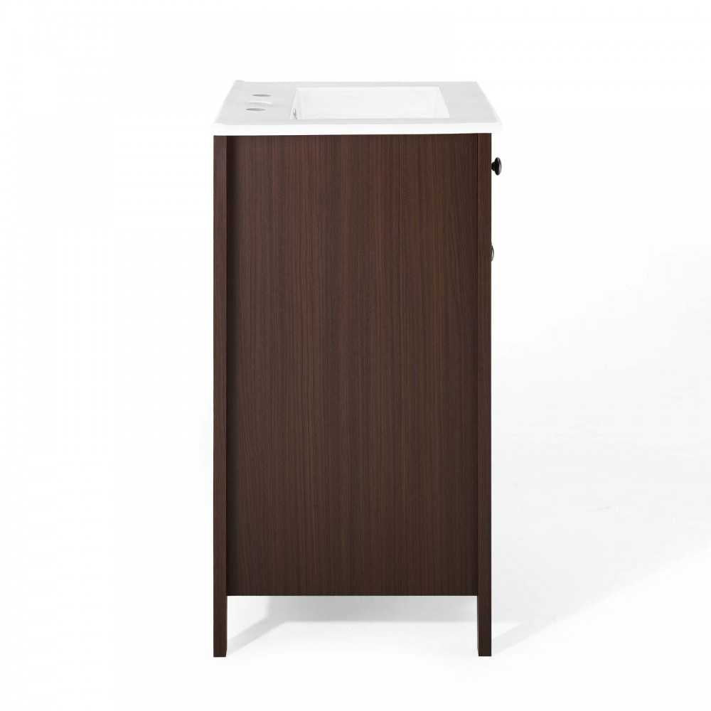 Nantucket 24" Bathroom Vanity, Walnut White
