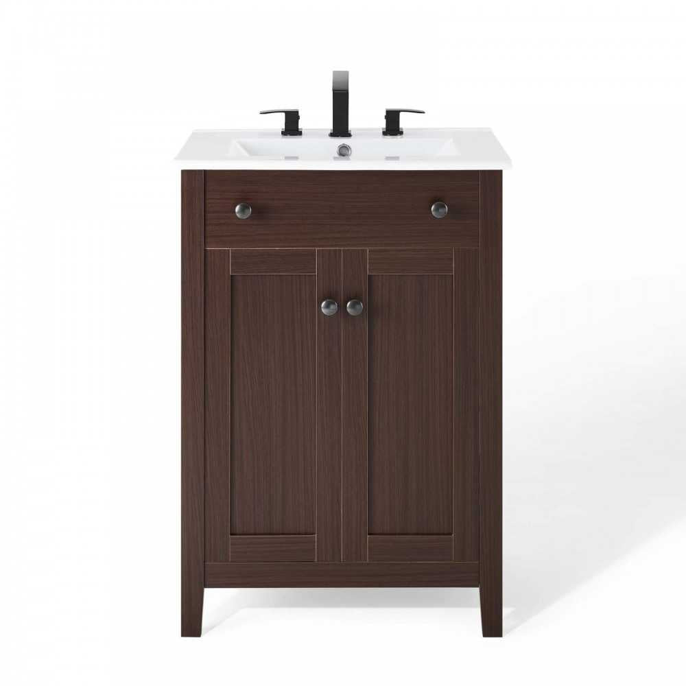 Nantucket 24" Bathroom Vanity, Walnut White